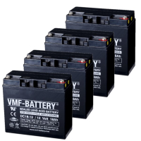 VMF 4 Stuks: VMF DC18-12 AGM Deep Cycle Loodaccu's (12V, 18 Ah, T3 terminal)  AVM00243