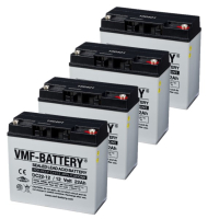VMF 4 Stuks: VMF DC22-12 AGM Deep Cycle Loodaccu's (12V, 22 Ah, INSERT M5 terminal)  AVM00245