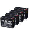 4 stuks: VMF SLA10-12 VRLA AGM Loodaccu's (12V, 10 Ah, T1 terminal) AVM00188 - 1