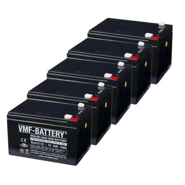 VMF 5 Stuks: SLA12-12 VRLA AGM Loodaccu's (12V, 12 Ah, T1 terminal)  AVM00225 - 1