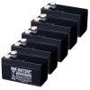 5 Stuks: VMF SLA1.3-12 VRLA AGM Loodaccu's (12V, 1.3 Ah, T1 terminal)