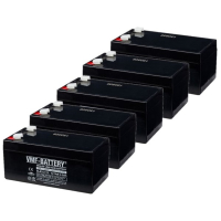 VMF 5 Stuks: VMF SLA3.2-12 VRLA AGM Loodaccu's (12V, 3.2 Ah, T1 terminal)  AVM00237