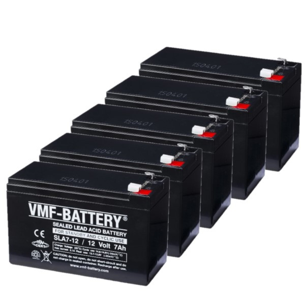 VMF 5 Stuks: VMF SLA7-12 VRLA AGM Loodaccu's (12V, 7.0 Ah, T1 terminal)  AVM00189 - 1