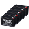 5 Stuks: VMF SLA7-12 VRLA AGM Loodaccu's (12V, 7.0 Ah, T1 terminal)
