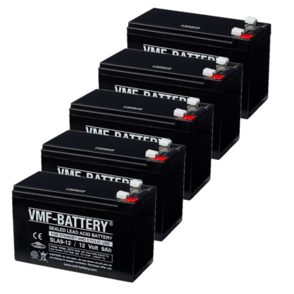 VMF 5 Stuks: VMF SLA9-12 VRLA AGM Loodaccu's (12V, 9 Ah, T2 terminal)  AVM00186 - 1