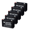 5 stuks: VMF SLA12-6 VRLA AGM Loodaccu's (6V, 12 Ah, T1 terminal) AVM00169 - 1