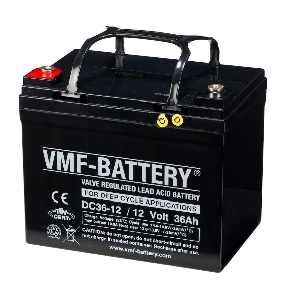 VMF DC36-12 AGM Deep Cycle accu (12V, 36 Ah. T7 terminal)  AVM00126 - 1
