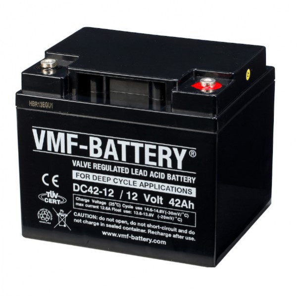 VMF DC42-12 AGM Deep Cycle accu (12V, 42 Ah, T6 terminal) AVM00131 - 1