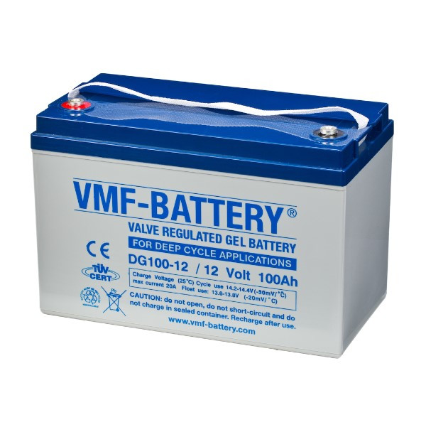 Kers Dicteren Grijpen VMF DG100-12 Deep Cycle Gel accu (12V, 100 Ah, T5 terminal) VMF 123accu.nl