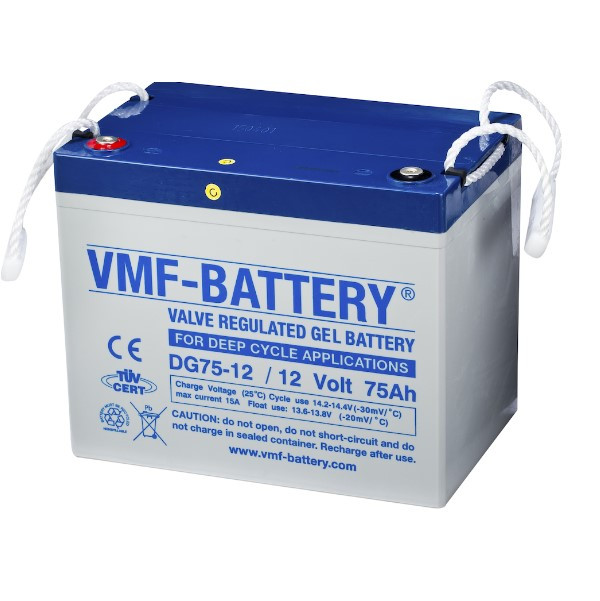 VMF DG75-12 Deep Cycle Gel accu (12V, 75 Ah, T15 terminal) AVM00133 - 1