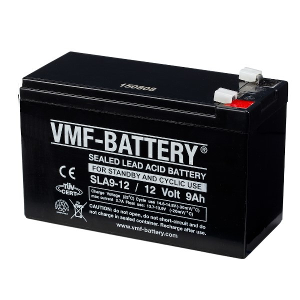 VMF SLA9-12 VRLA AGM Loodaccu (12V, 9 Ah, T2 terminal)  AVM00109 - 1