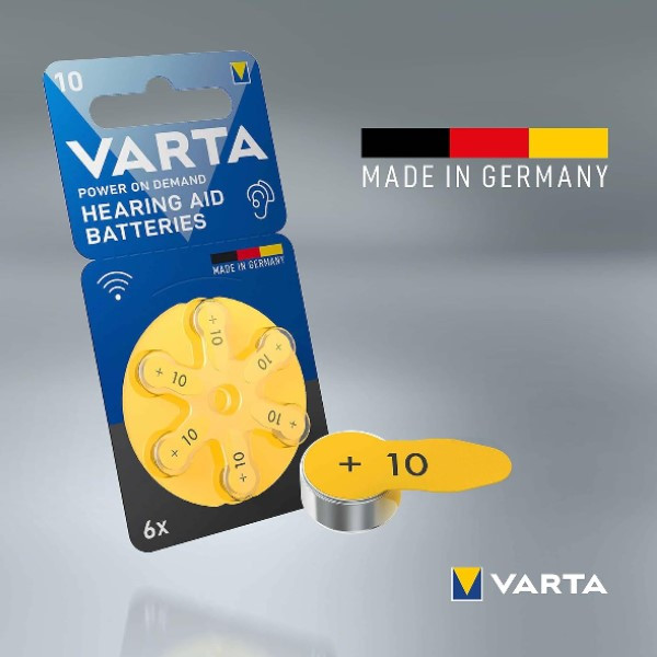 Varta 10 / PR70 / Geel gehoorapparaat batterij 120 stuks  AVA00619 - 2