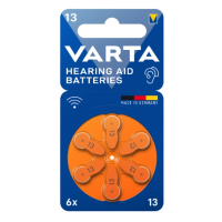 Varta 13 / PR48 / Oranje gehoorapparaat batterij 6 stuks  AVA00621