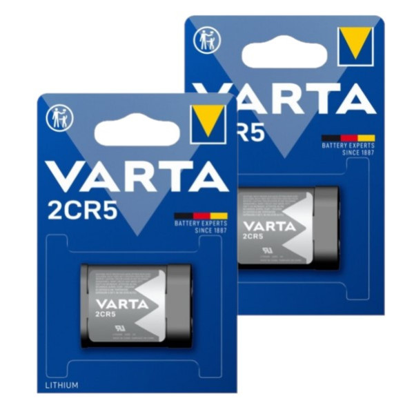 Varta 2CR5 Lithium batterij (2 stuks, 6V, 1500 mAh) AVA00444 - 1