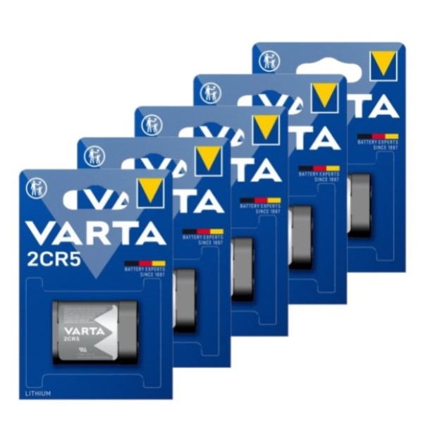 Varta 2CR5 Lithium batterij (5 stuks, 6V, 1500 mAh) AVA00437 - 1
