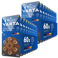 Varta 312 / PR41 / Bruin gehoorapparaat batterij 120 stuks  AVA00622