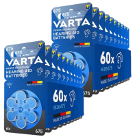 Varta 675 / PR44 / Blauw gehoorapparaat batterij 120 stuks  AVA00623