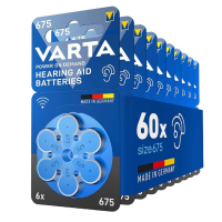 Varta 675 / PR44 / Blauw gehoorapparaat batterij 60 stuks  AVA00613