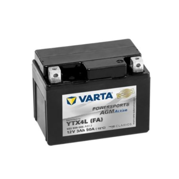 Varta AGM Active 503909005 / YTX4L-BS / 50314 accu (12V, 3Ah, 50A)  AVA00320 - 1