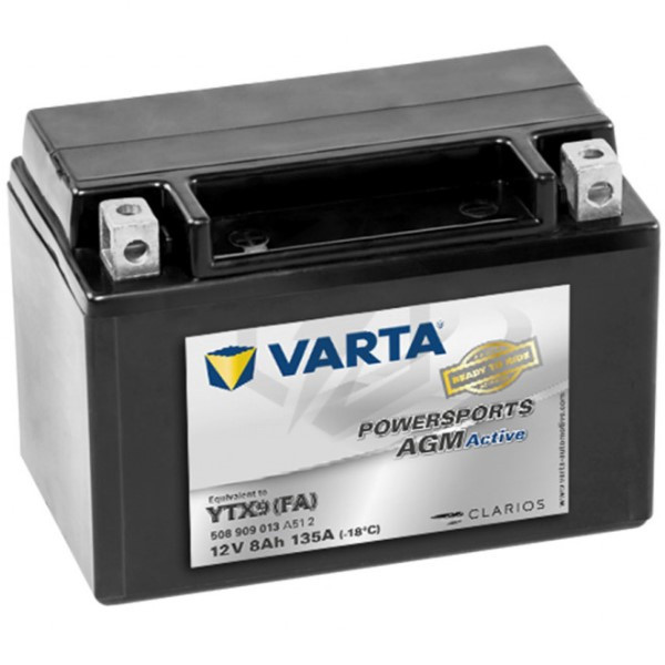 Varta AGM Active 508909013 / YTX9-BS / 50812 accu (12V, 8Ah, 120A)  AVA00319 - 1