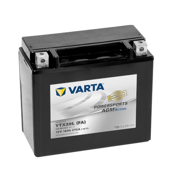 Varta AGM Active 518909027 / YTX20L-BS / 51801 accu (12V, 18Ah, 270A)  AVA00315 - 1