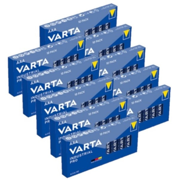 Varta Aanbieding: Varta Industrial Pro AAA / LR03 / MN2400 Alkaline Batterij (100 stuks)  AVA00346 - 1
