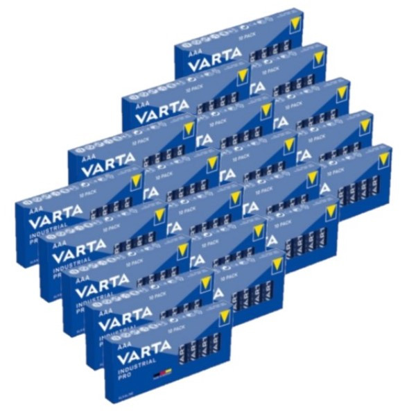 Varta Aanbieding: Varta Industrial Pro AAA / LR03 / MN2400 Alkaline Batterij (200 stuks)  AVA00345 - 1