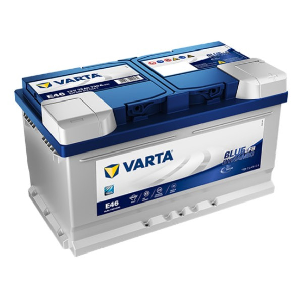 Varta Blue Dynamic E46 / 575 500 073 / S4 E10 EFB start-stop accu (12V, 75Ah, 730A)  AVA00191 - 1