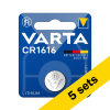 Varta CR1616 3V Lithium knoopcel batterij 5 stuks AVA00365 - 1