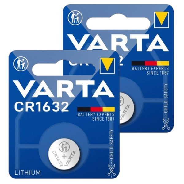 Varta CR1632 3V Lithium knoopcel batterij 2 stuks AVA00376 - 1