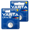 Varta CR1632 3V Lithium knoopcel batterij (2 stuks) AVA00376 - 1