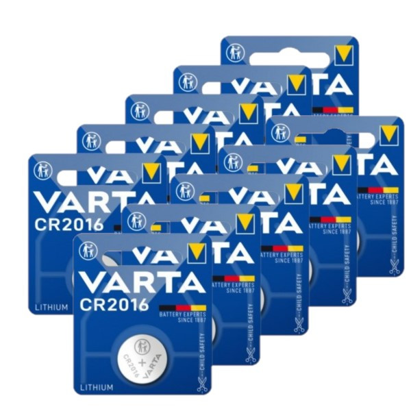 Varta CR2016 3V Lithium knoopcel batterij 10 stuks AVA00375 - 1