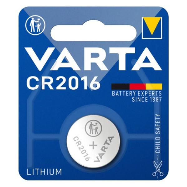 Varta CR2016 3V Lithium knoopcel batterij 1 stuk  AVA00257 - 1