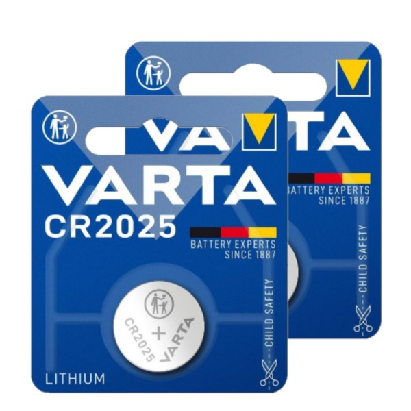 Varta CR2025 3V Lithium knoopcel batterij 2 stuks AVA00374 - 1