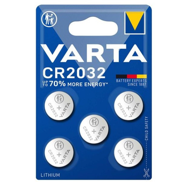 Varta CR2032 3V Lithium knoopcel batterij 5 stuks  AVA00261 - 1