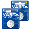 Varta CR2450 3V Lithium knoopcel batterij (2 stuks) AVA00392 - 1