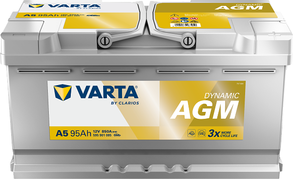 Varta Dynamic AGM A5 / 595 901 085 start-stop accu (12V, 95Ah, 850A)  AVA00190 - 1