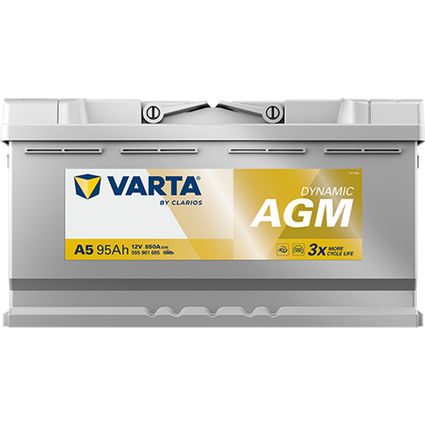 Varta Dynamic AGM A5 / 595 901 085 start-stop accu (12V, 95Ah, 850A)  AVA00190 - 3