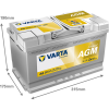 Varta Dynamic AGM A6 / 580 901 080 start-stop accu (12V, 80Ah, 800A)  AVA00196 - 2