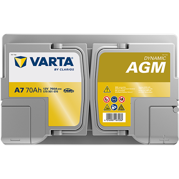 Varta Dynamic AGM A7 / 570 901 076 start-stop accu (12V, 70Ah, 760A)  AVA00193 - 4