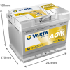 Varta Dynamic AGM A8 / 560 901 068 start-stop accu (12V, 60Ah, 680A)  AVA00189 - 2