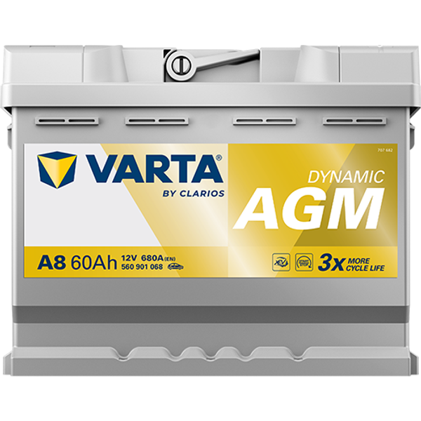 Varta Dynamic AGM A8 / 560 901 068 start-stop accu (12V, 60Ah, 680A)  AVA00189 - 3