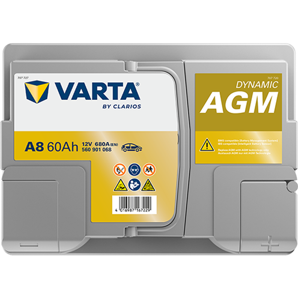 Varta Dynamic AGM A8 / 560 901 068 start-stop accu (12V, 60Ah, 680A)  AVA00189 - 4