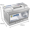 Varta Dynamic EFB D54 / 565 500 065 start-stop accu (12V, 65Ah, 650A)  AVA00199 - 2