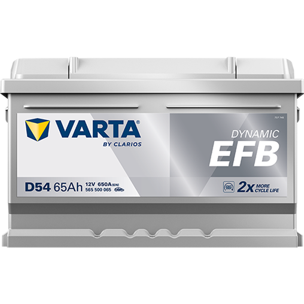 Varta Dynamic EFB D54 / 565 500 065 start-stop accu (12V, 65Ah, 650A)  AVA00199 - 3