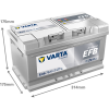 Varta Dynamic EFB E46 / 575 500 073 start-stop accu (12V, 75Ah, 730A)  AVA00191 - 2
