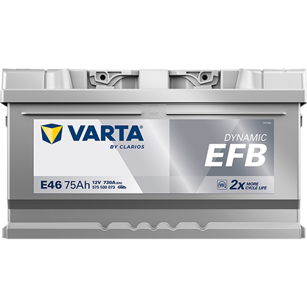 Varta Dynamic EFB E46 / 575 500 073 start-stop accu (12V, 75Ah, 730A)  AVA00191 - 3
