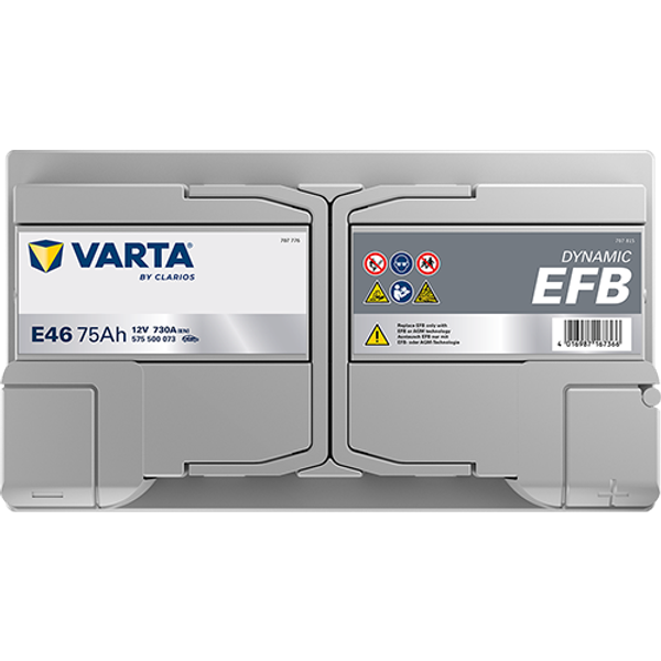 Varta Dynamic EFB E46 / 575 500 073 start-stop accu (12V, 75Ah, 730A)  AVA00191 - 4
