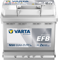Varta Dynamic EFB N50 / 550 500 055 start-stop accu (12V, 50Ah, 550A) AVA00708