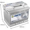 Varta Dynamic EFB N60 / 560 500 064 start-stop accu (12V, 60Ah, 640A)  AVA00201 - 2